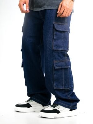 RAW DENIM BAGGY CARGO