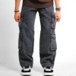 BLACK DENIM ACID WASH